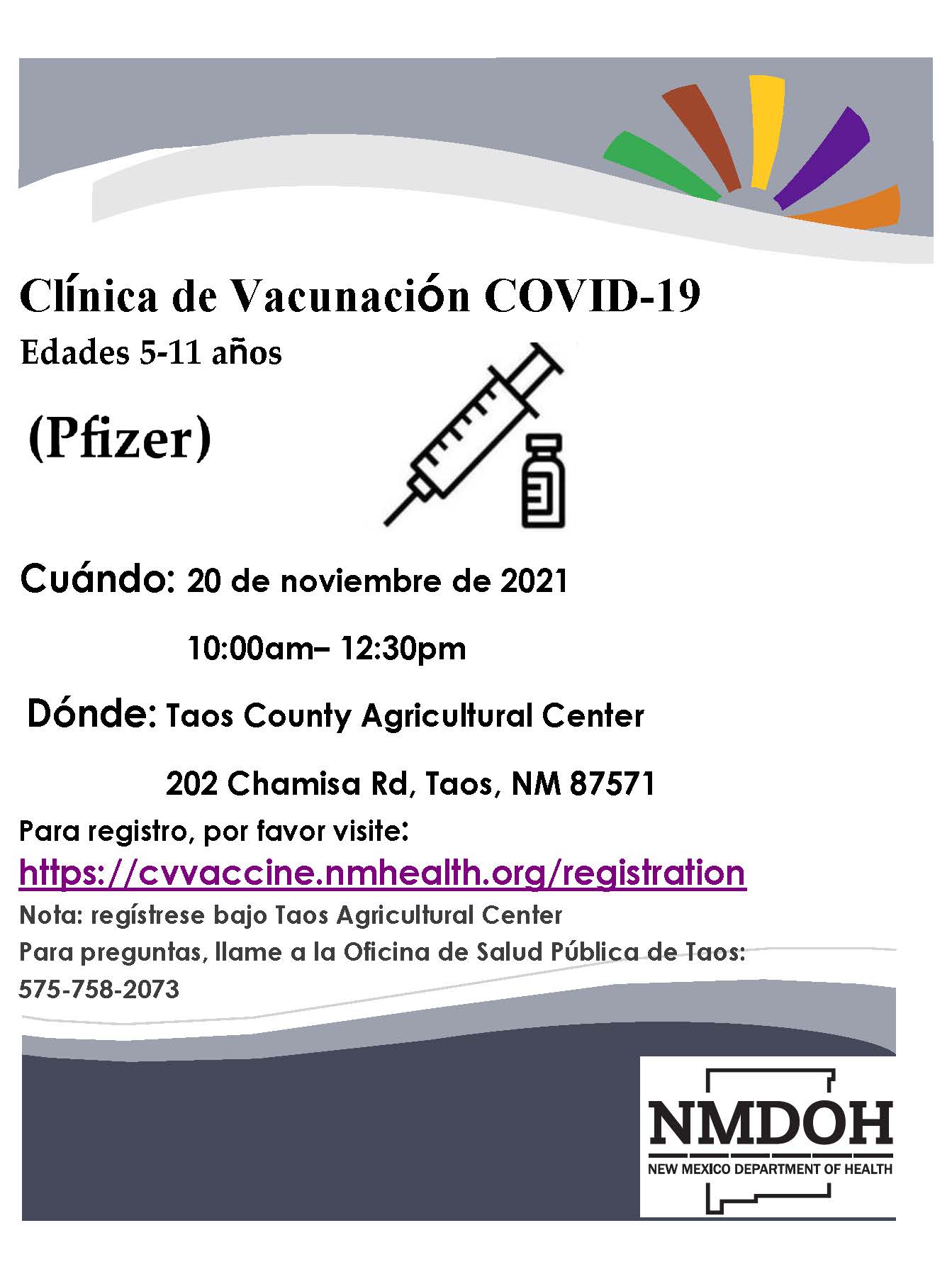 Taos Vax Event Flyer 11.20.21Sp