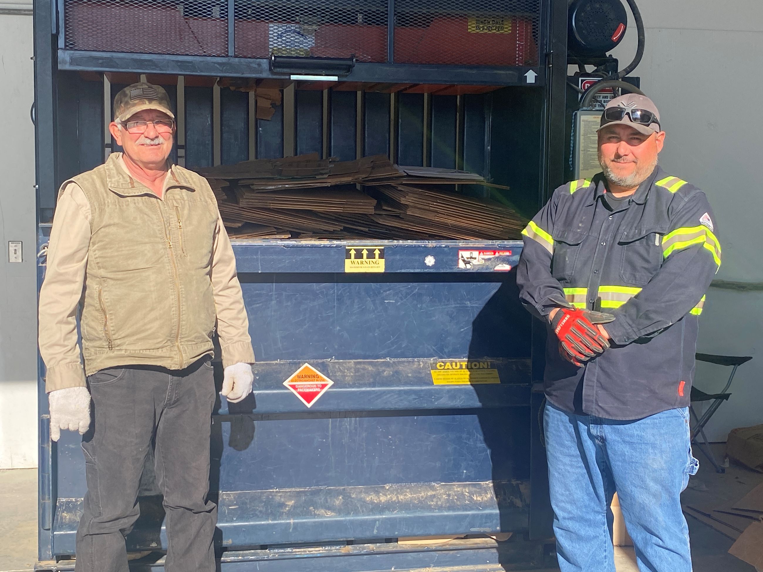 CARDBOARD - Lorenzo Joseph Chavez at the baler
